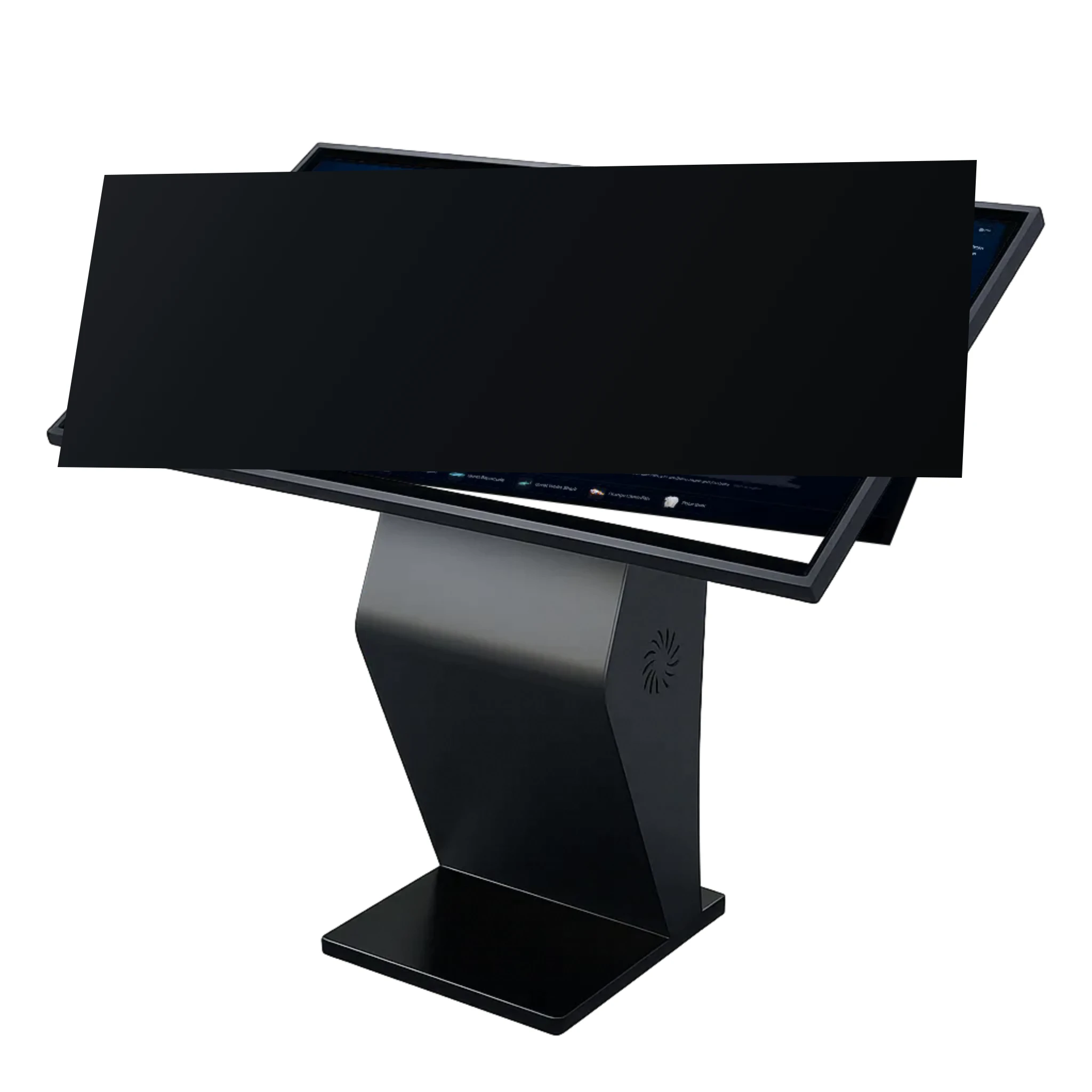 Angled touch-table kiosk
